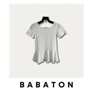 Babaton Peplum T-Shirt | White